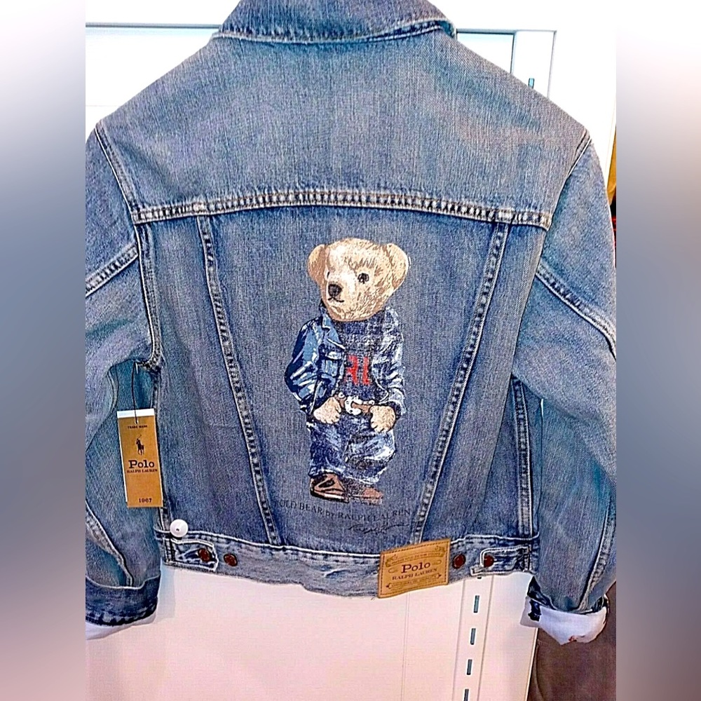 New With Tags Polo Ralph Lauren Women's Polo "Jeans Suit Bear" Denim Jean Jacket